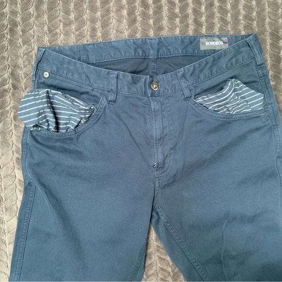 Bonobos Pants Mens 32x32 Blue Gray Straight Athletic Fit Travel Gray Jacron - Picture 4 of 15